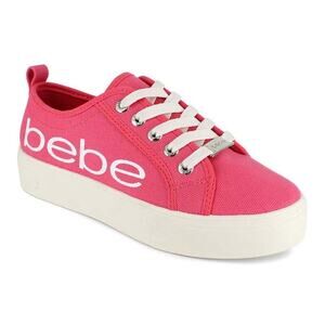 bebe Pink & white Sneakers 
Canvas Material size 11 women